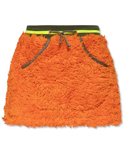 DIESEL Faux-fur Skirt - Orange