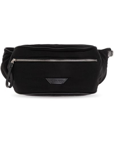 Bottega Veneta Belt Bag With Logo - Black