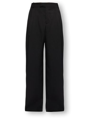 Alexander McQueen Pleat-Front Trousers - Black