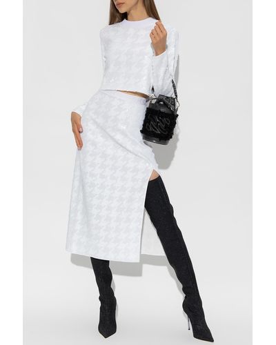 Iceberg Sequin Skirt - White