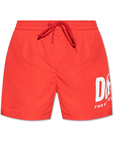DIESEL 'bmbx-nico' Swim Shorts - Red