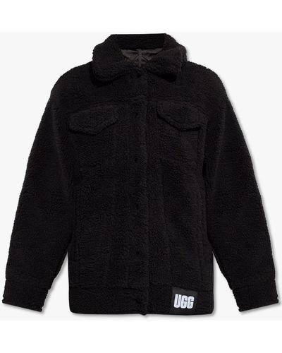 UGG Black 'frankie' Fleece Jacket