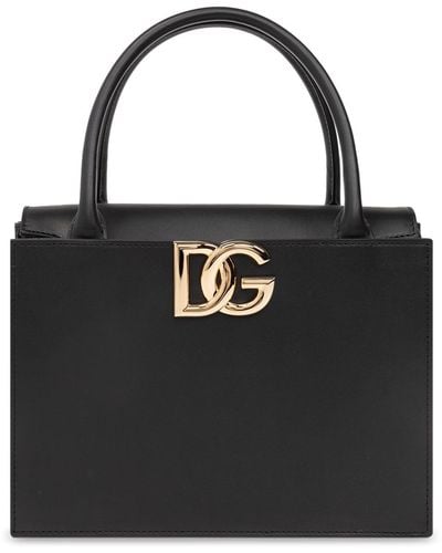 Dolce & Gabbana Leather Handbag, - Black