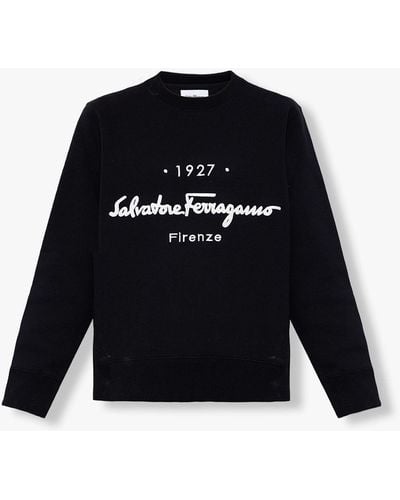 Ferragamo Sweatshirt With Logo - Black