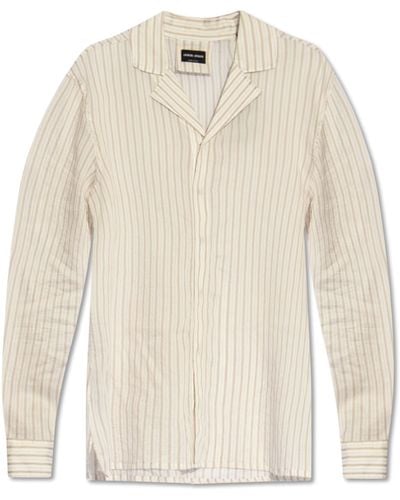 Giorgio Armani Striped Shirt, - White