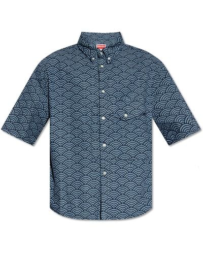 KENZO Patterned Shirt, - Blue