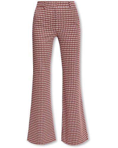 Moschino Trousers With Logo, - Red