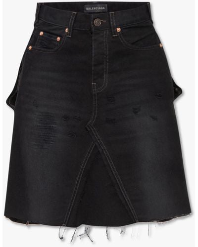 Balenciaga Denim Skirt - Black