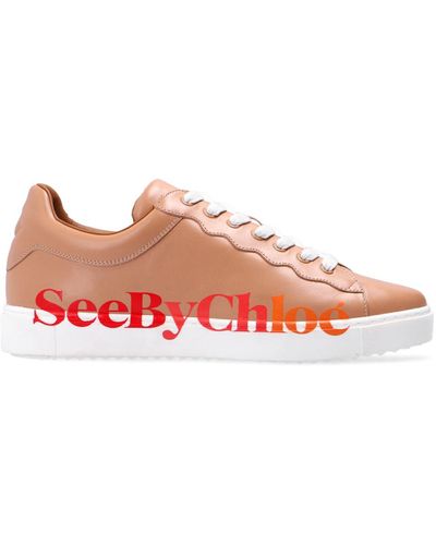 See By Chloé See Chloé Lace-up Shoes With Logo - Brown