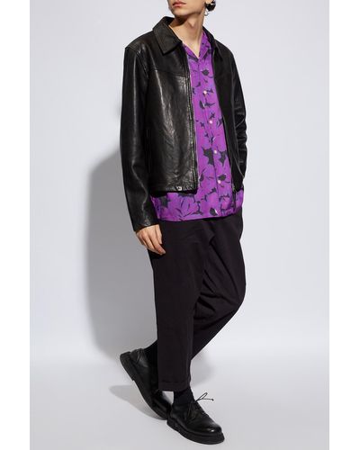 AllSaints 'kaza' Patterned Shirt, - Purple