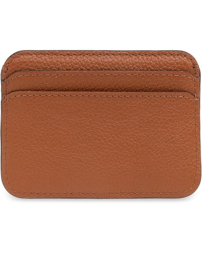 Chloé Leather Card Holder, - Brown