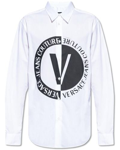 Versace Shirt With Logo - White