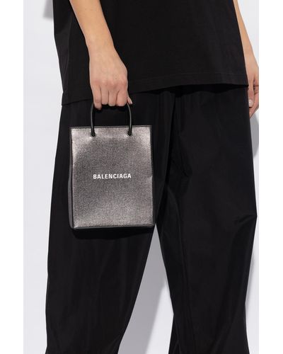 Balenciaga Leather Shoulder Bag, - Black