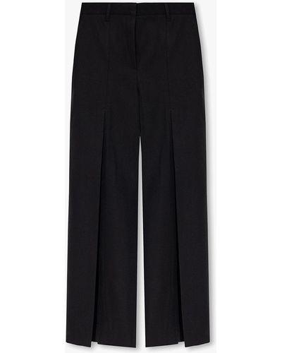 Burberry Black Trousers With Front Splits