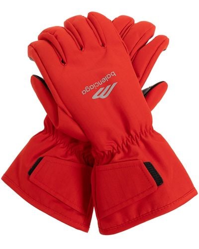 Balenciaga 'skiwear' Collection Ski Gloves With Logo, - Red