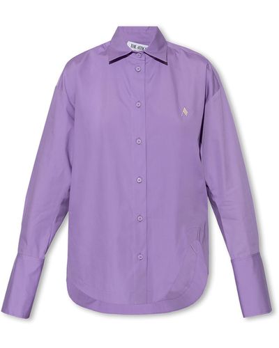 The Attico ‘Eliza’ Shirt With Logo - Purple
