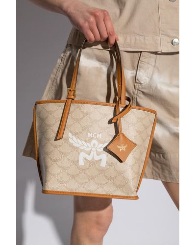 MCM 'himmel Mini' Shopper Bag, - Natural