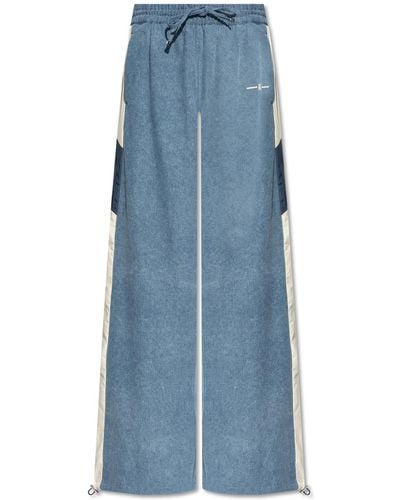Amiri Trousers With Logo, - Blue