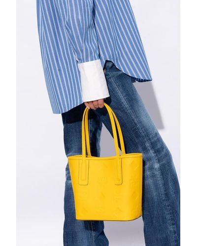 MCM 'liz Mini' Shopper Bag, - Yellow