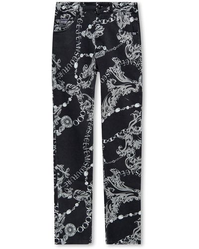 Versace Jeans Couture Printed Jeans - Black