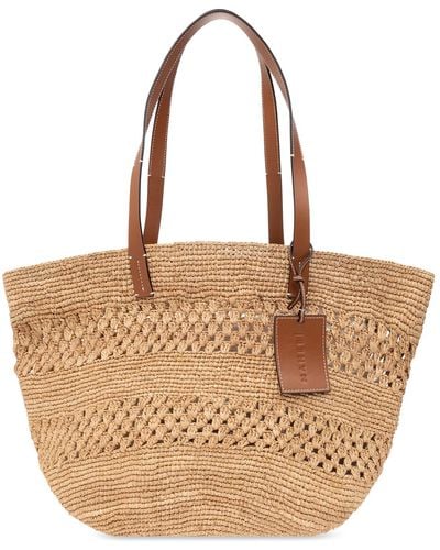 Manebí Woven Shopper Bag, - Natural