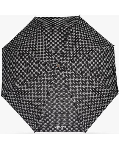Moschino Branded Umbrella - Gray