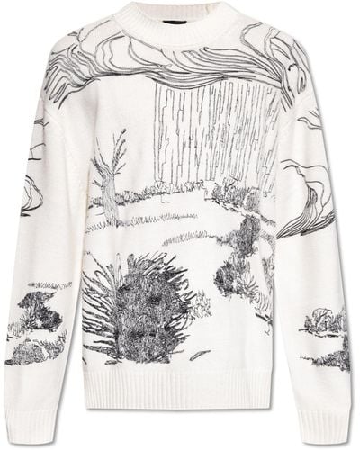 Emporio Armani Wool Sweater, - White