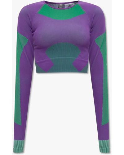 adidas By Stella McCartney Adidas Stella Mccartney Cropped Training Top - Purple