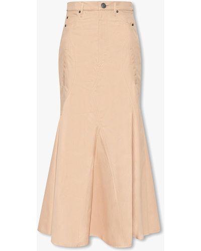 Burberry Pink Maxi Skirt - White