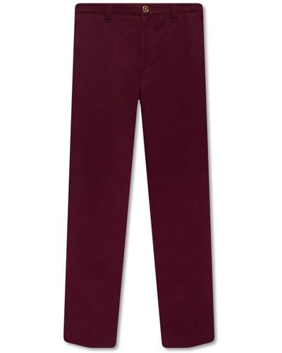 Versace Trousers With Pockets - Red