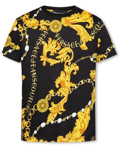 Versace Chain Couture T-shirt - Yellow