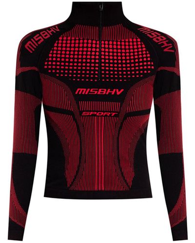 MISBHV 'sport Active Classic' Top With Mock Neck - Red