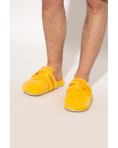 UGG 'fluff It' Wool Slides - Yellow