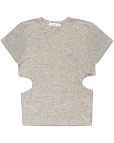 IRO 'bonnie' T-shirt With Cutouts, - Grey