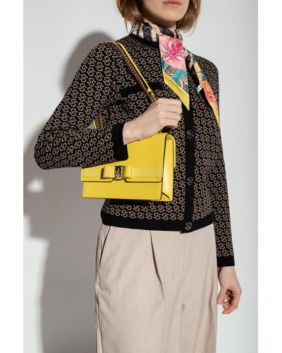 Ferragamo 'vara' Shoulder Bag - Yellow