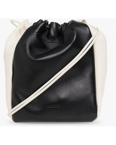 Jil Sander Shoulder Bag With Logo - Black