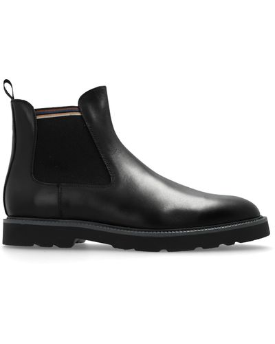 Paul Smith Leather Chelsea Boots, - Black