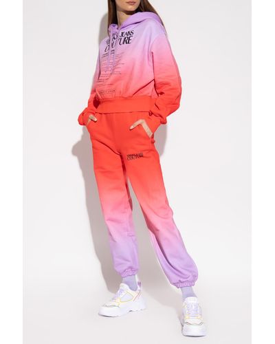 Versace Sweatpants With Logo - Pink