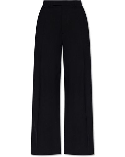 Vetements Wool Pleat-front Trousers, - Black