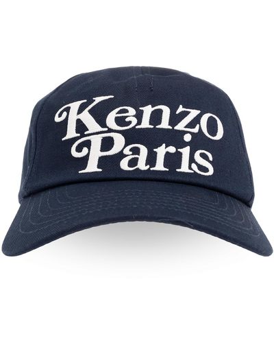KENZO Baseball Cap With Logo, - Blue