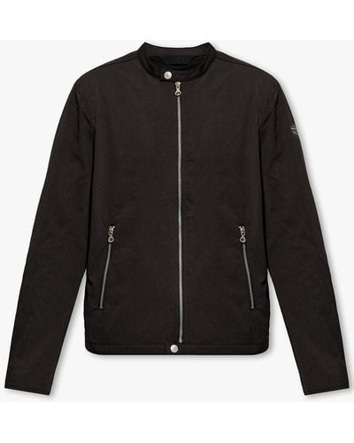 DIESEL Cotton-touch Nylon Biker Jacket - Black