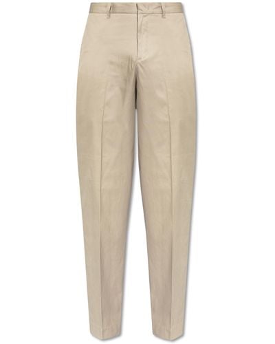 Emporio Armani Cotton Trousers, - Natural