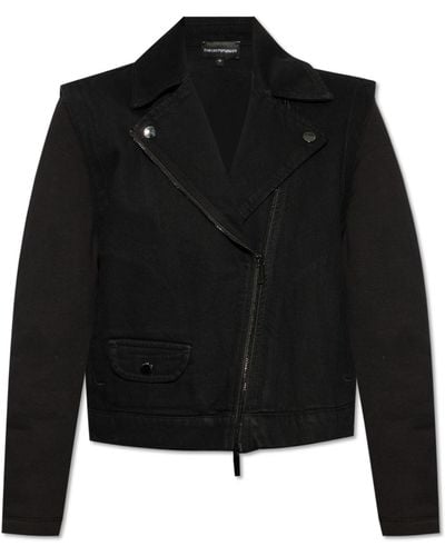 Emporio Armani Jacket With Detachable Sleeves, - Black