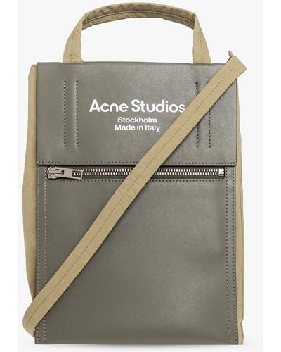 Acne Studios Printed Shoulder Bag - Grey