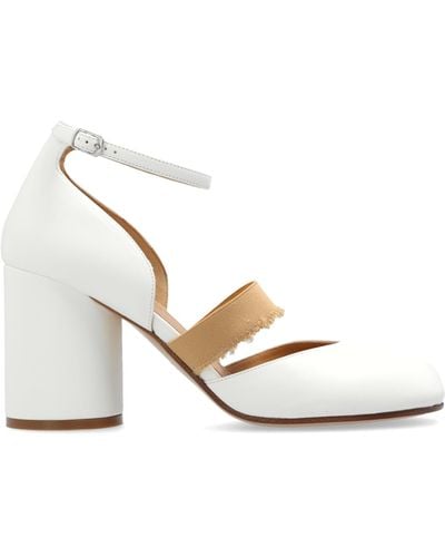 Maison Margiela High Heels With 'tabi' Cutout, - White