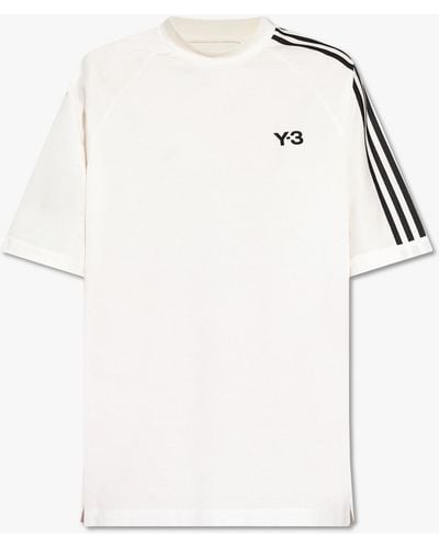Y-3 T-Shirt With Logo, ' - Natural