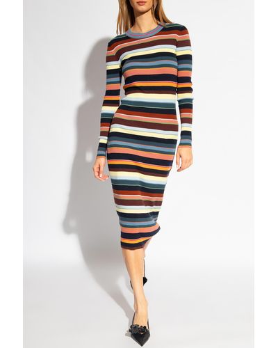 PS by Paul Smith Striped Dress - White