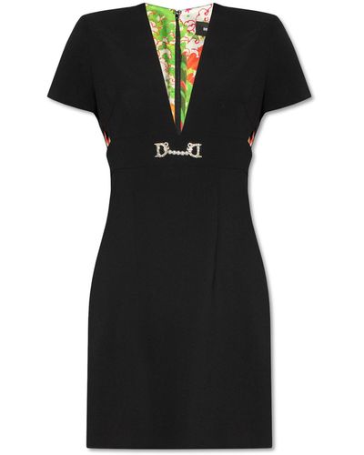 DSquared² V-neck Dress, - Black