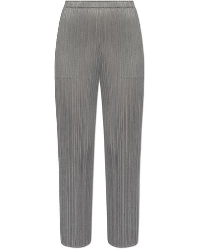Pleats Please Issey Miyake Pleated Trousers, - Grey
