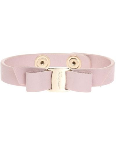 Ferragamo Vara Bow Leather Bracelet - Pink